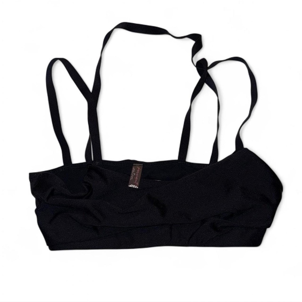 Free People All Star Black Strappy Low Impact Sports Bra Size Small